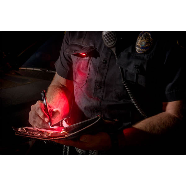 LED vivavoce QUIQLITE X2, LED tattico rosso/bianco, 200 lumen, batteria inclusa