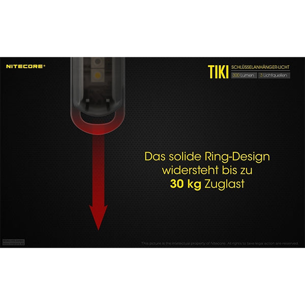 Torcia LED mini NITECORE TIKI - 300 lumen, incl. batteria