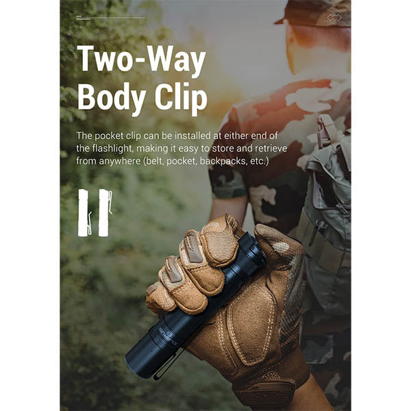 Torcia LED E3, 2.200 lumen (batteria inclusa)