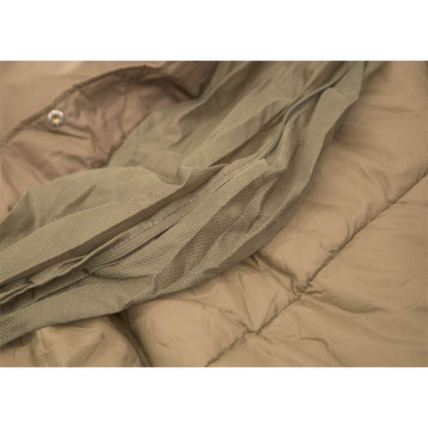 Tropen Kunstschlafsack, sand, Grösse L, Reissverschluss links