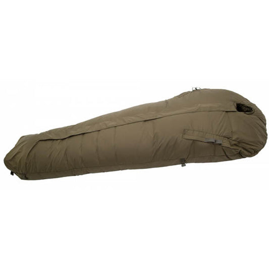 Kunstfaserschlafsack SURVIVAL ONE, OLIVE, Grösse L bis Körpergrosse 200cm Reissverschluss Mitte