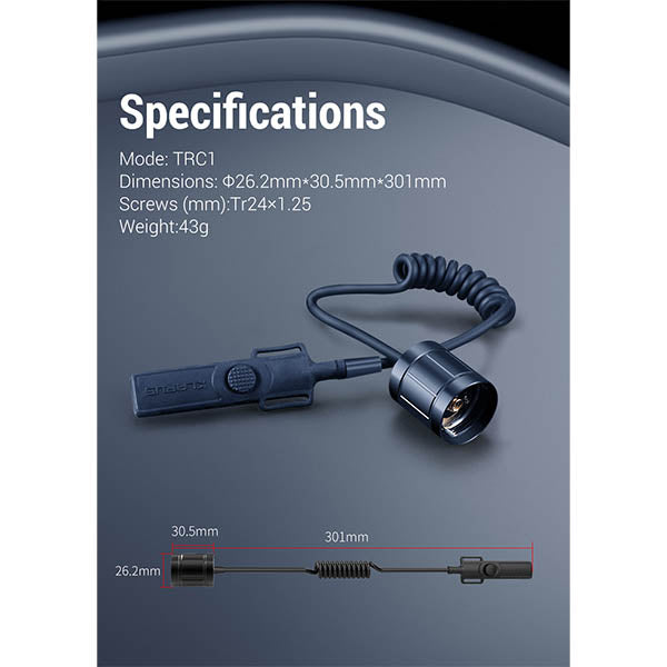 Interruttore remoto via cavo TRC1 per il modello XT11GT PRO e XT2CR PRO