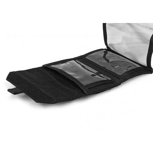 Tasca amministrativa con apertura frontale e maniche ripiegabili, nera