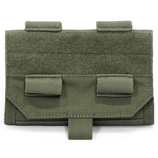 Tasca amministrativa con apertura frontale e maniche ripiegabili, verde OD