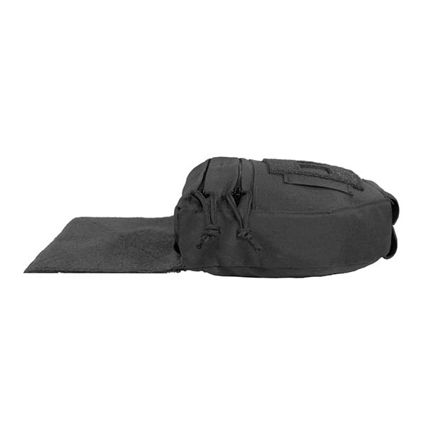 Pochette utilitaire Velcro déroulante découpée au laser, noire