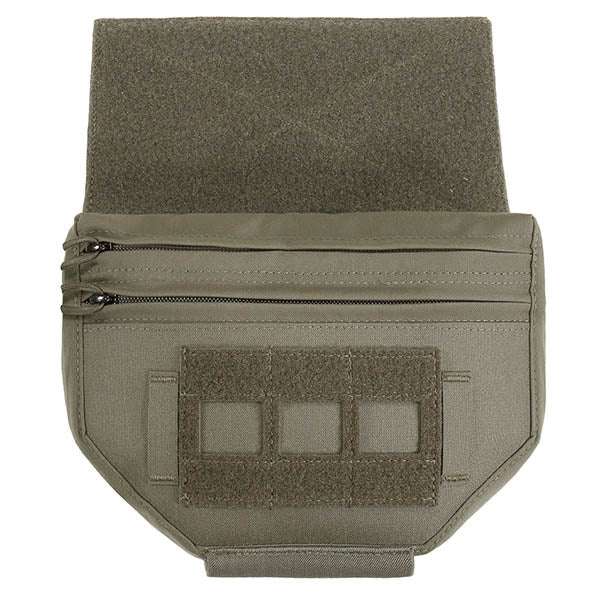 Pochette utilitaire Velcro déroulante découpée au laser, vert ranger