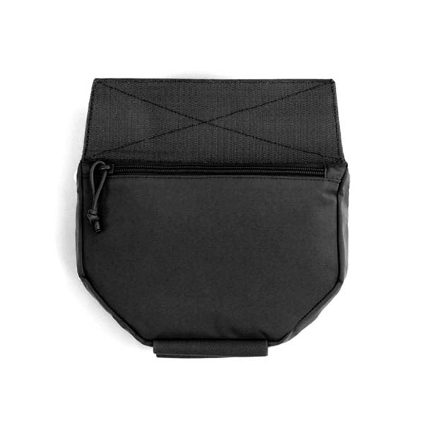 Pochette utilitaire rabattable à Velcro, noire