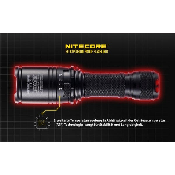 Taktische LED-Taschenlampe EF1, 830 Lumen, ohne Akku