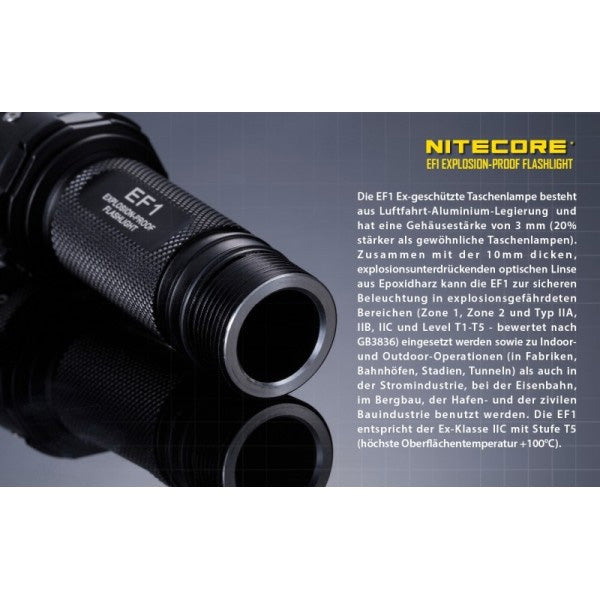 Taktische LED-Taschenlampe EF1, 830 Lumen, ohne Akku