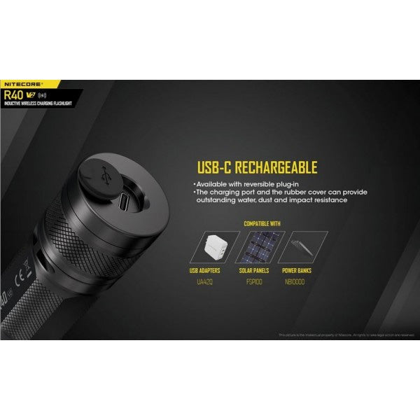 Lampe de poche LED R40 V2, 1 200 lumens, batterie incluse