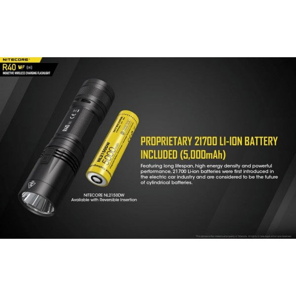 Lampe de poche LED R40 V2, 1 200 lumens, batterie incluse