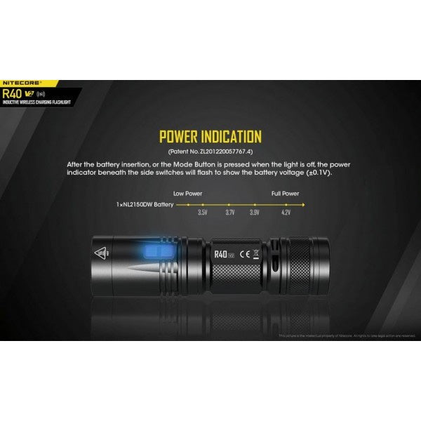 Lampe de poche LED R40 V2, 1 200 lumens, batterie incluse