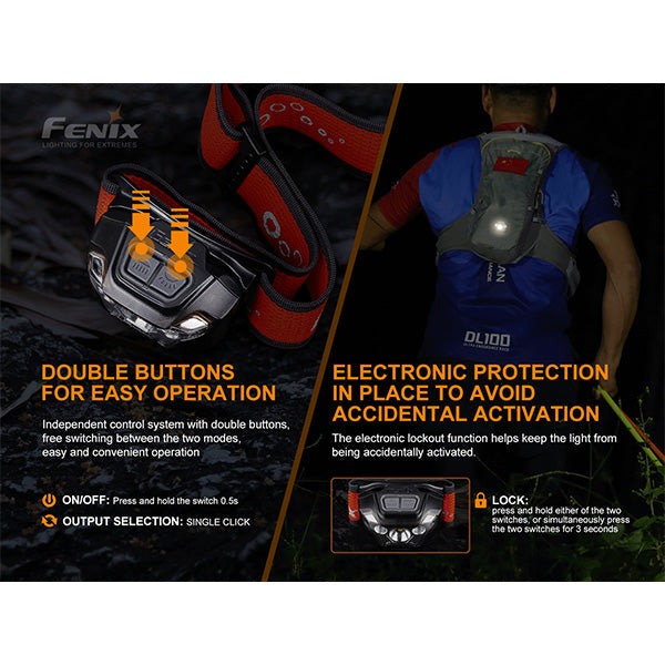 Lampada frontale HL18R-T, 500 lumen, batteria inclusa