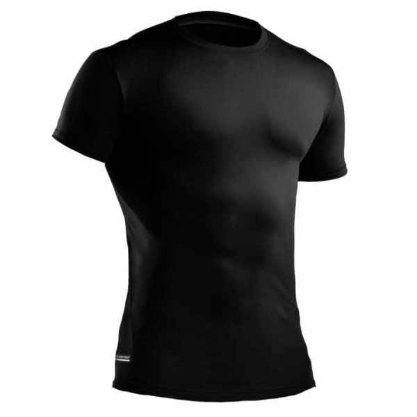 UNDER ARMOR TACTICAL, T-shirt Compression HeatGear (raffreddante), nera