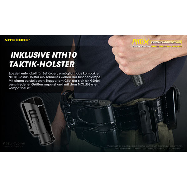 Taktische LED-Taschenlampe P10iX, 4'000 Lumen, inkl. Akku