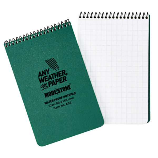 ANY WEATHER ONE PAPER, blocco note a spirale 96x148mm, 50 fogli, verde militare