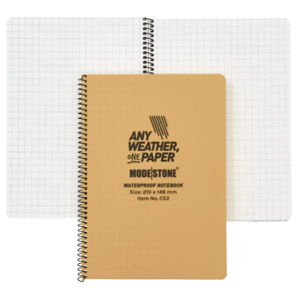 ANY WEATHER ONE PAPER, quaderno a spirale 210x148 mm (A5), 50 fogli, marrone chiaro militare
