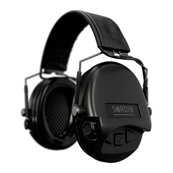 Protezione acustica SORDIN SUPREME MIL AUX, archetto sottile, nero