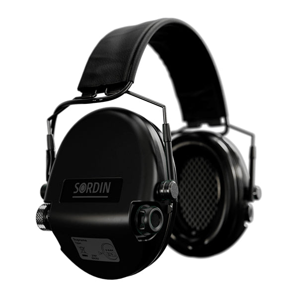 Protezione acustica SORDIN SUPREME MIL AUX, archetto sottile, nero