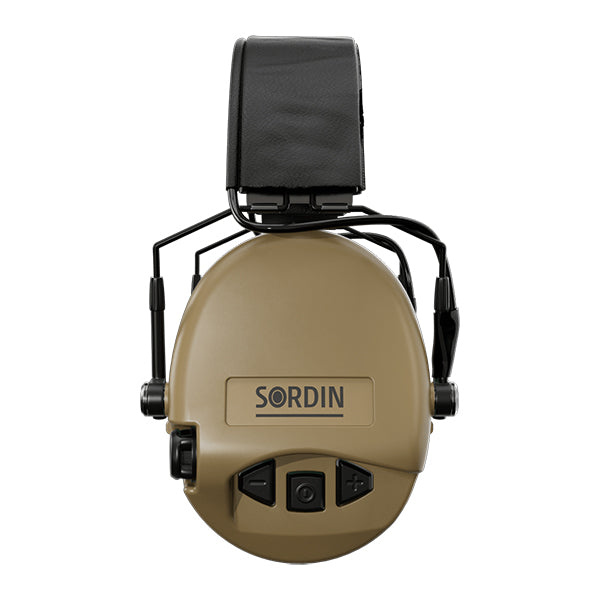 Protezione acustica SORDIN SUPREME MIL AUX, archetto sottile, sabbia