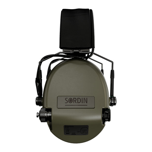 Protezione dell'udito SUPREME MIL AUX, fascia sottile, verde