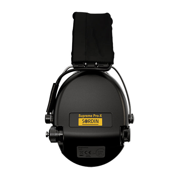 Protezione acustica SORDIN SUPREME PRO-X, fascia, nera
