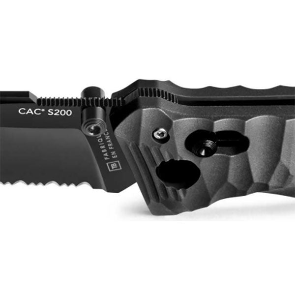 Klappmesser CAC S200, Wellenschliff, black