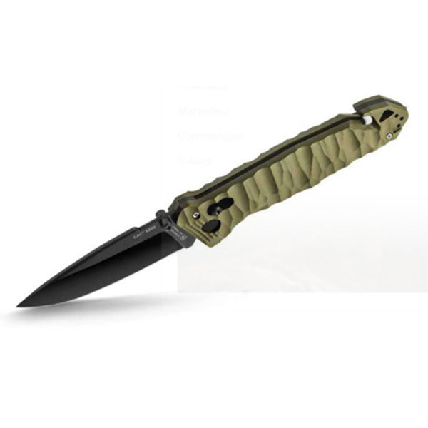 Klappmesser CAC S200, Glattschliff, khaki