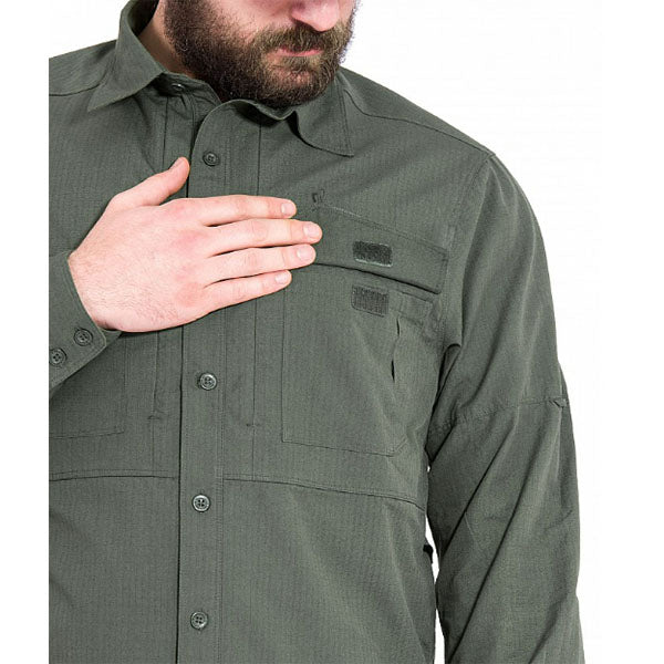 langarm Hemd PLATO SHIRT, ripstop, camo green