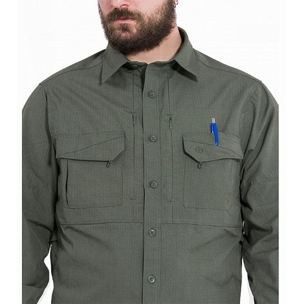 langarm Hemd PLATO SHIRT, ripstop, camo green