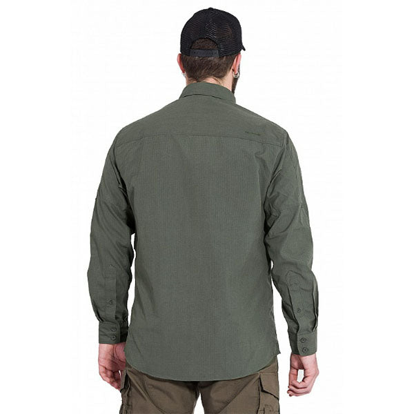 langarm Hemd PLATO SHIRT, ripstop, camo green