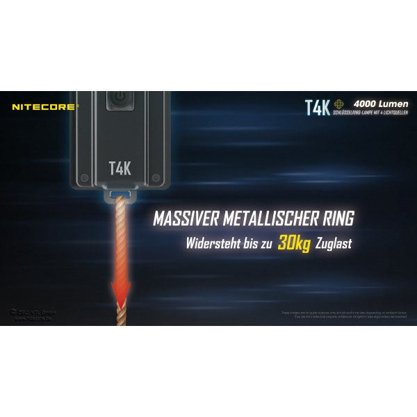TORCIA LED NITECORE T4K - 4.000 lumen (batteria inclusa)