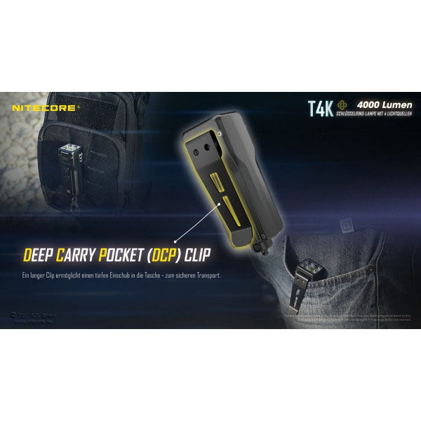 TORCIA LED NITECORE T4K - 4.000 lumen (batteria inclusa)