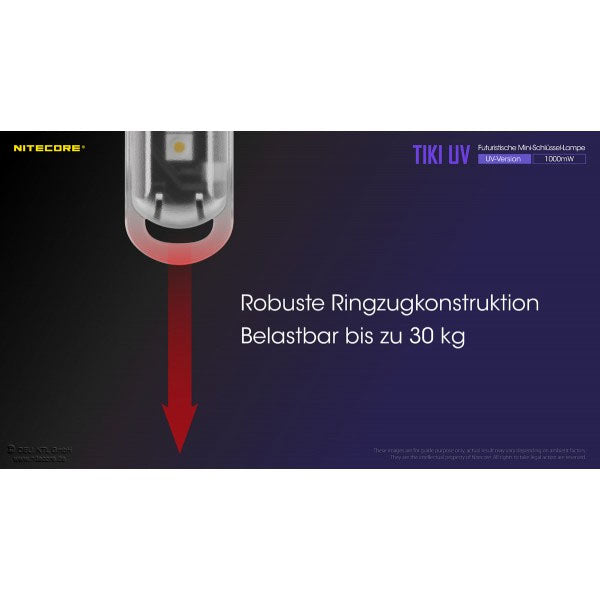 TORCIA LED TIKI UV, 1.000 mW (batteria inclusa)