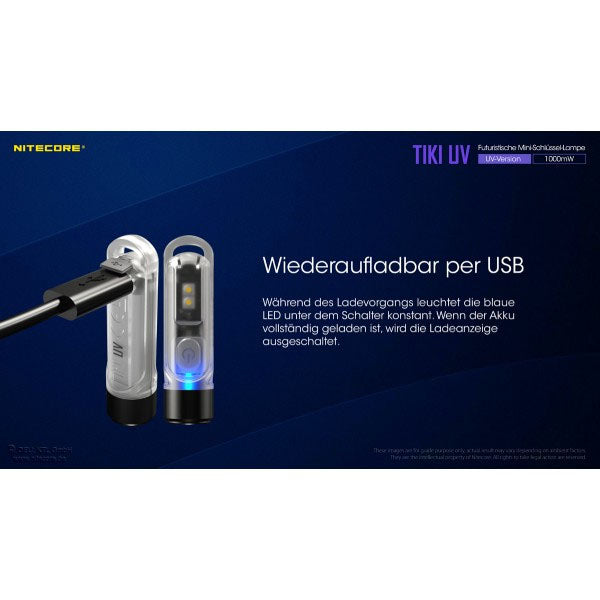 TORCIA LED TIKI UV, 1.000 mW (batteria inclusa)