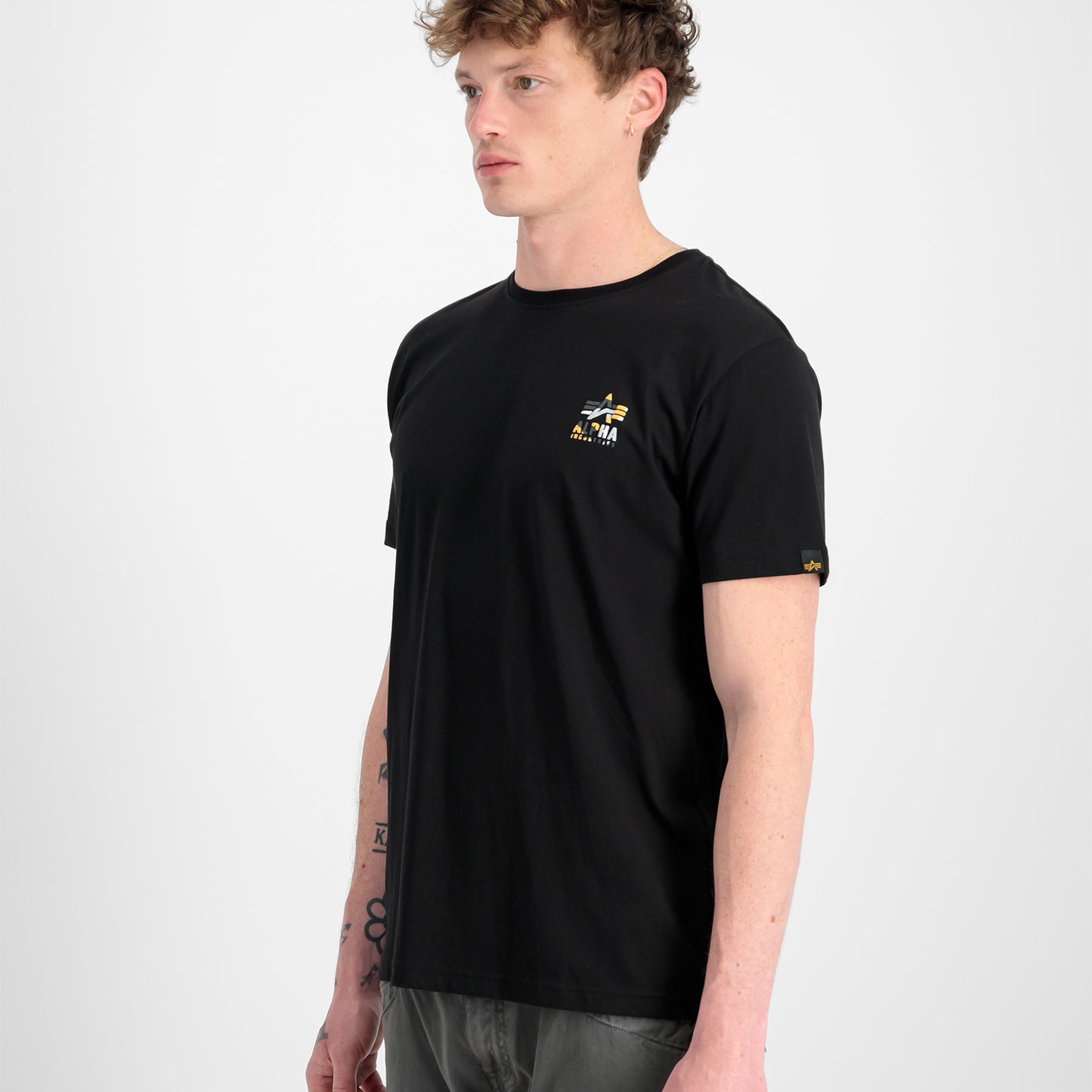 T-shirt con stampa sul retro e logo Puff