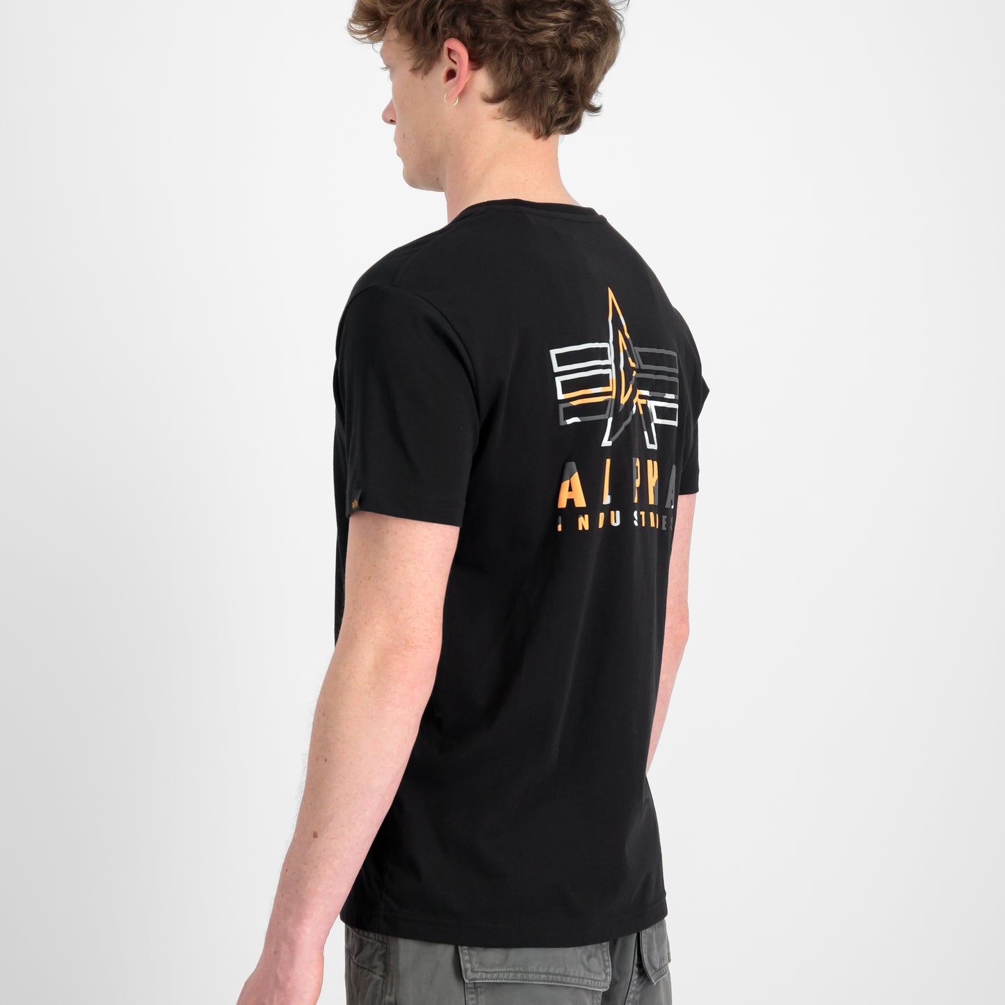 T-shirt con stampa sul retro e logo Puff