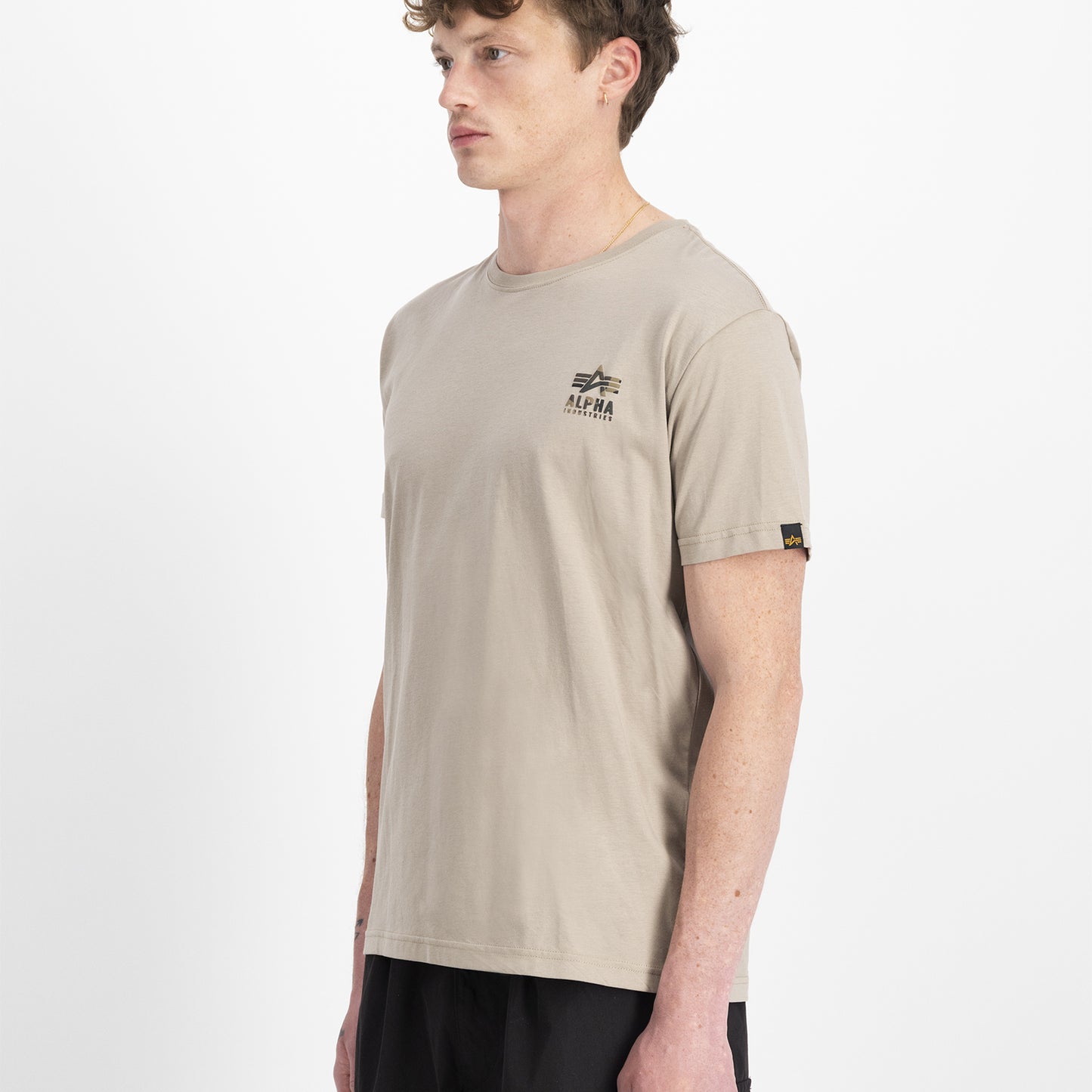 T-shirt con stampa sul retro e logo Puff