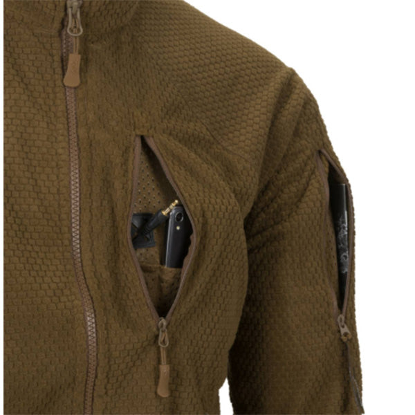 Giacca operativa leggera ALPHA TACTICAL JACKET, Grid Fleece, grigio ombra