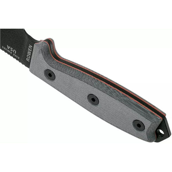 Survivalmesser MODEL 3 MIL, Teilwellenschliff, grau-schwarz