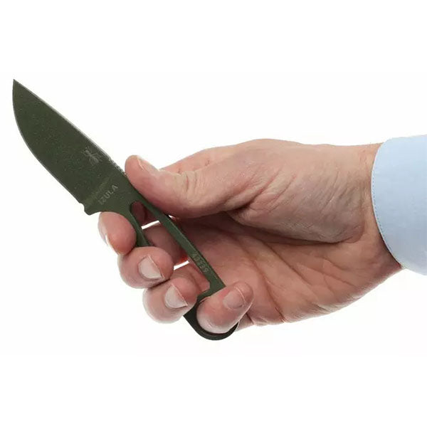 Neck-Knive IZULA, Glattschliff, OD green