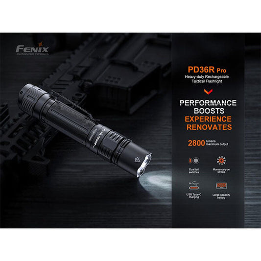 Torcia tattica a LED PD36R PRO, 2.800 lumen (batteria inclusa)