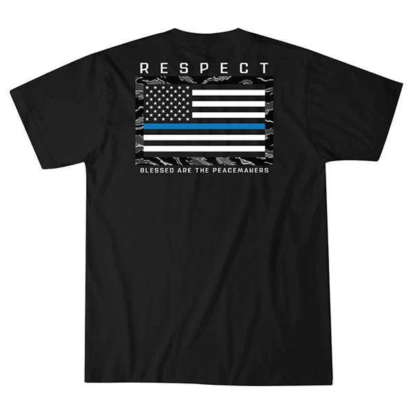 T-shirt RESPECT PEACEMAKERS, nera