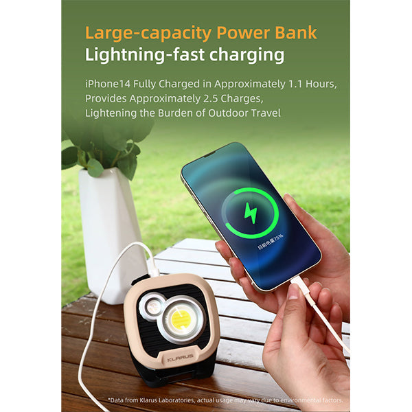 Lampada da campeggio a LED WL3, 1.500 lumen, (batteria inclusa), marrone chiaro