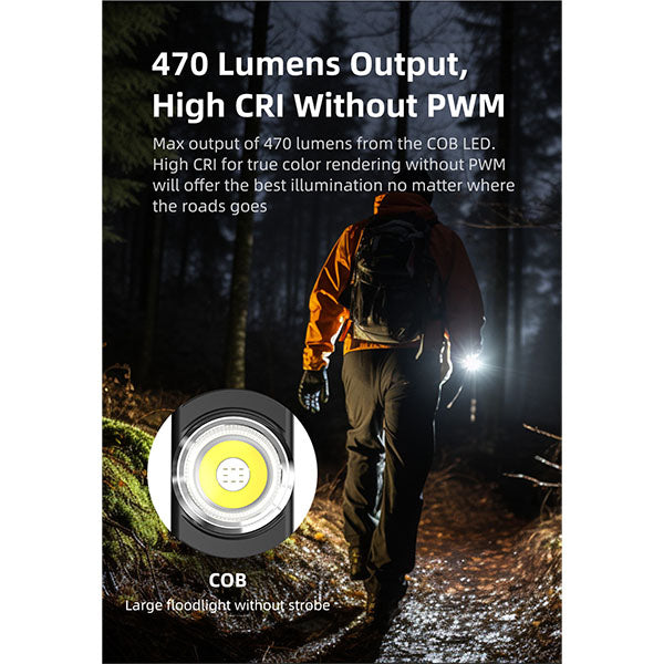 EDC LED-Lampe E5, 600 Lumen, (inkl. Akku), black