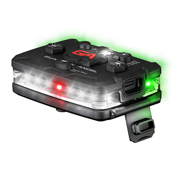 Luce di sicurezza ELITE BIANCO/VERDE, batteria inclusa