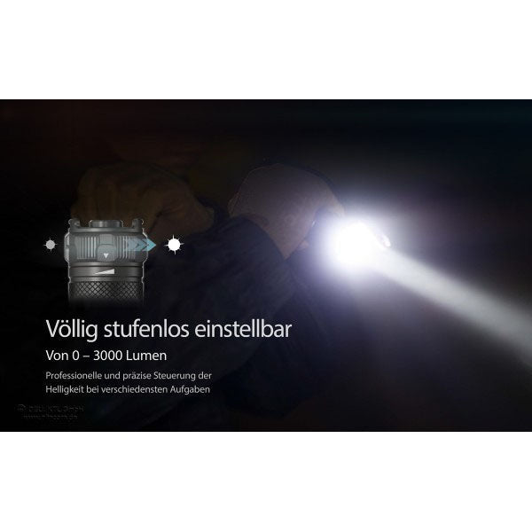 Torcia tattica a LED SRT7i, 3.000 lumen, incl. batteria