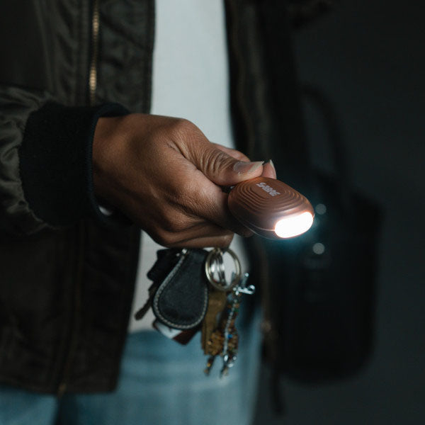 Allarme personale 2 in 1 Shrill Alarm con luce LED e moschettone, bronzo