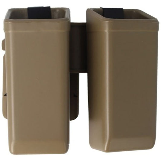 doppeltes Kunststoffholster LUGER für zweireihige Waffenmagazine 9mm, khaki