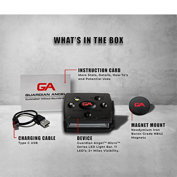 Luce di sicurezza MICRO BIANCO/ARANCIONE, incl. batteria